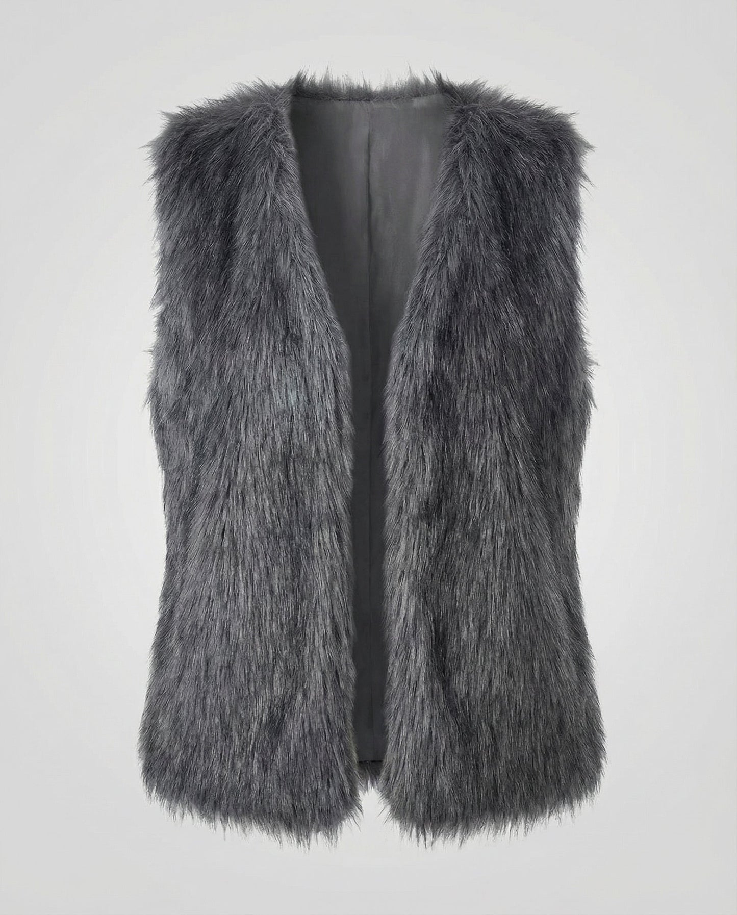 Damen Faux-Fur-Weste Kunstpelz