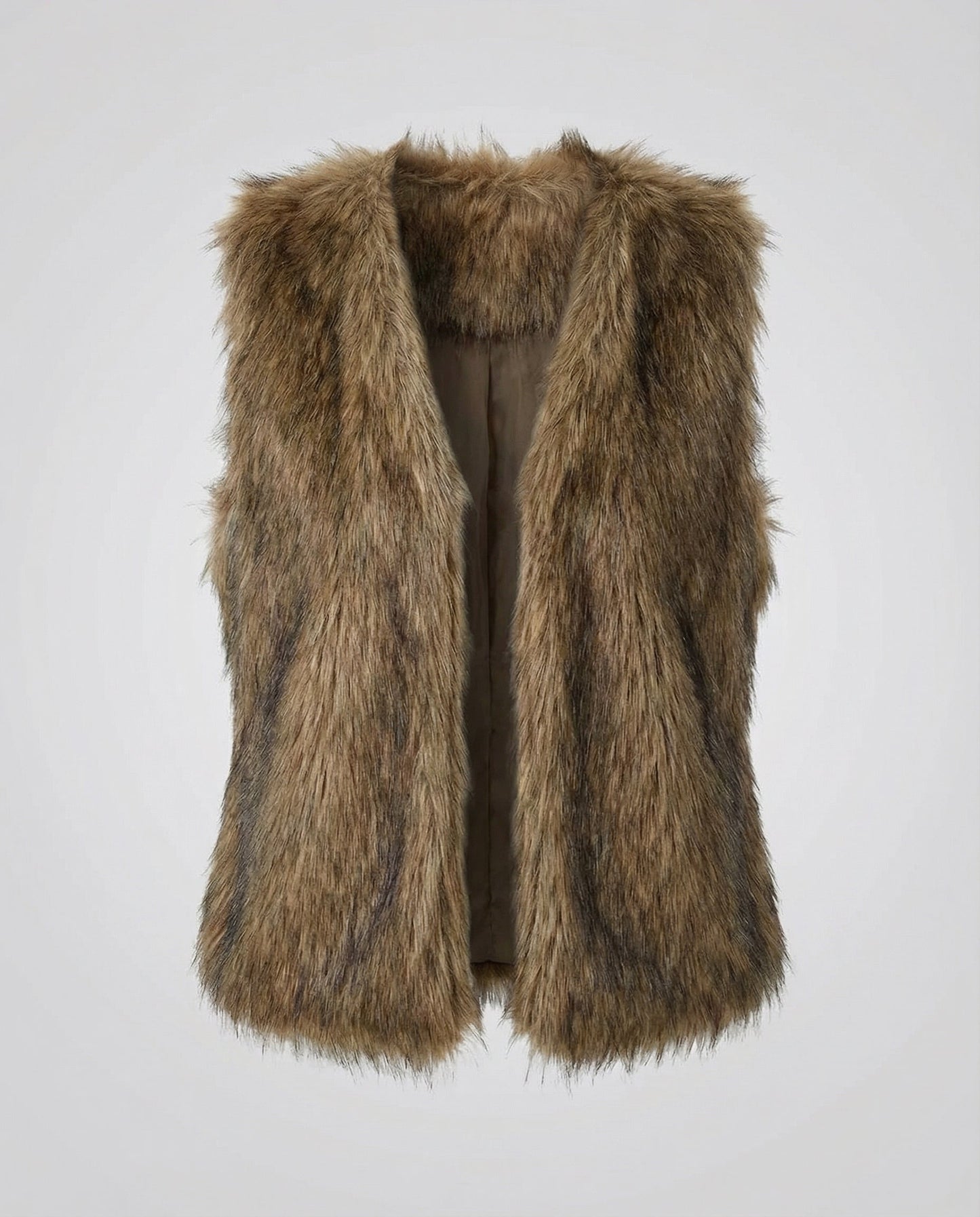 Damen Faux-Fur-Weste Kunstpelz