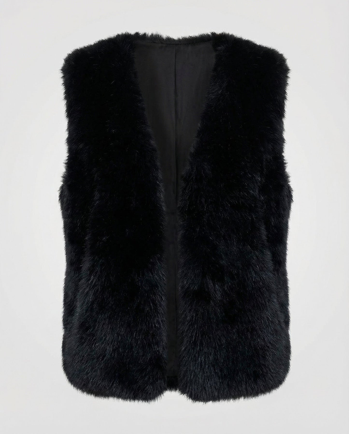 Damen Faux-Fur-Weste Kunstpelz
