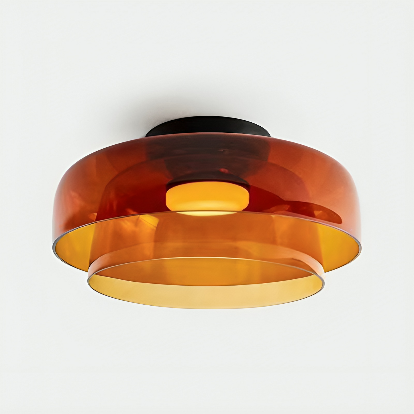 Nordic Glas Pendelleuchte Gestuft Weiss