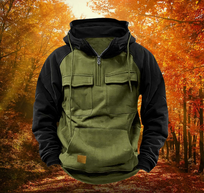 Herren Multifunktions-Hoodie Winter Schwarz - Norvielle