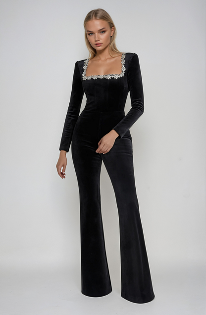 Lunette Damen Jumpsuit Nackendetail - Norvielle