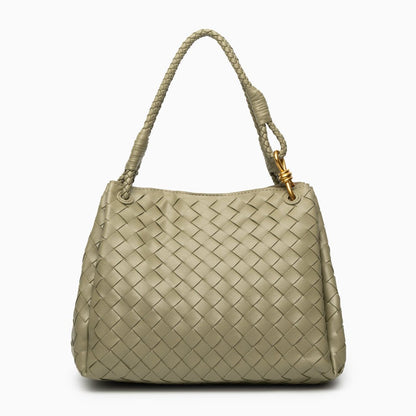 Vegan Lederschultertasche Damen Geflochten
