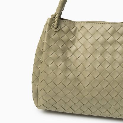 Vegan Lederschultertasche Damen Geflochten