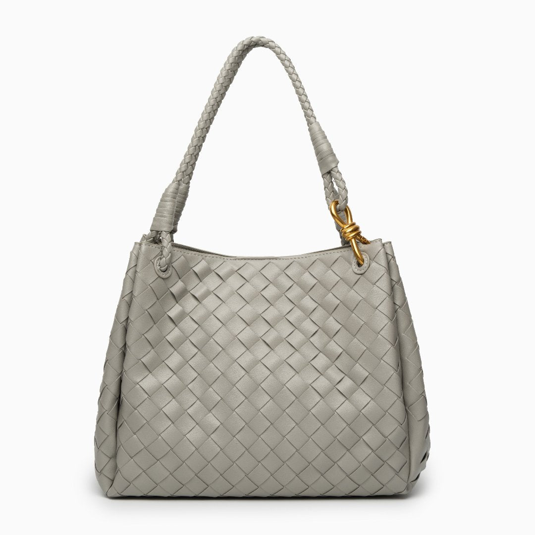Vegan Lederschultertasche Damen Geflochten