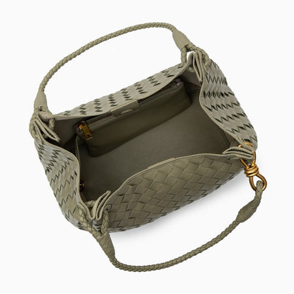 Vegan Lederschultertasche Damen Geflochten