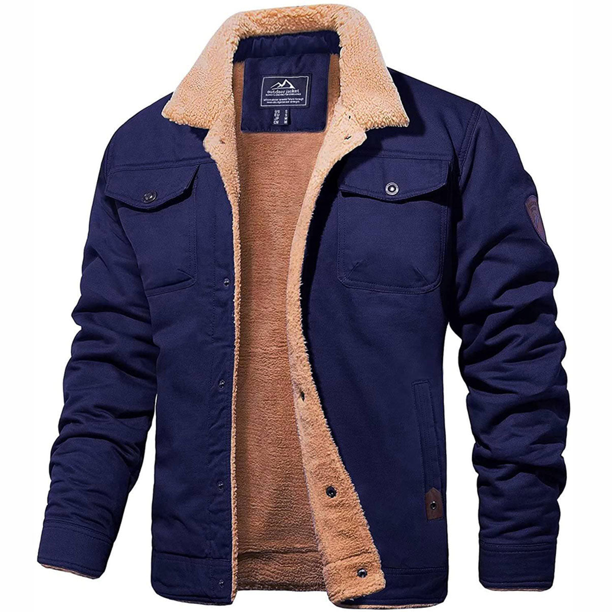 Herren Bomberjacke Stilvoll Polyester