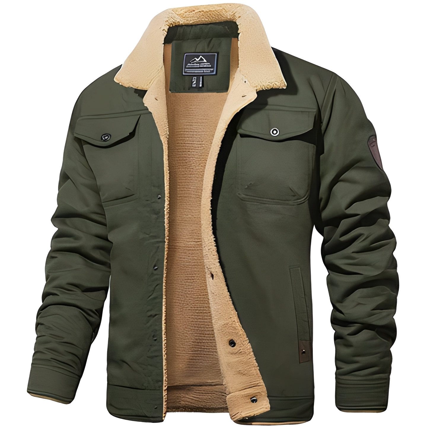 Herren Winterjacke Bequem Wärmeisolierend Schwarz - Norvielle