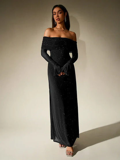 Ella Damenkleid Glänzend Elegant