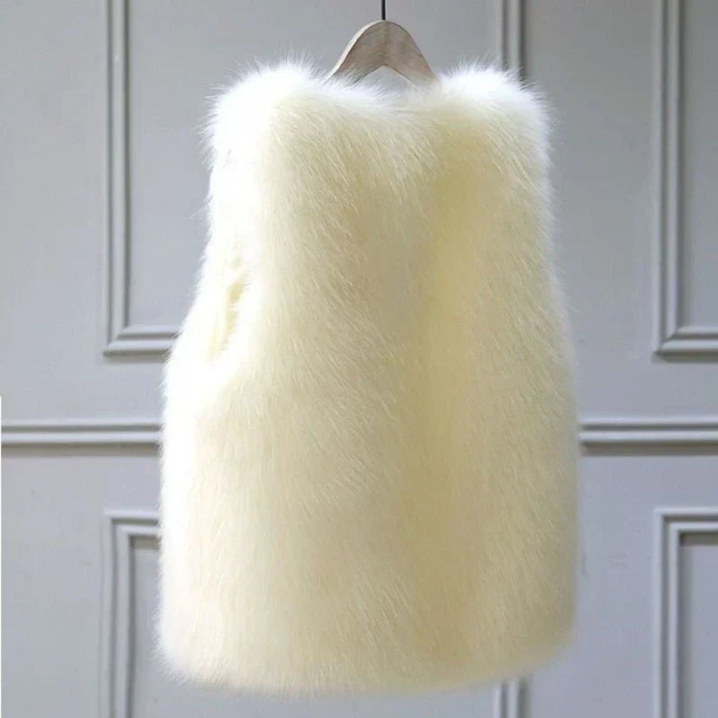 Damen Pelzweste Warm WinterDaunenweste