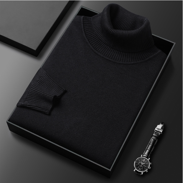 Herren Rollkragenpullover Lässig Frühjahr