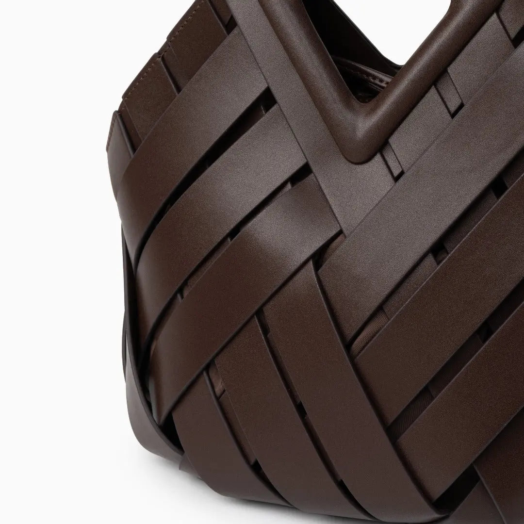 Geflochtene Damenhandtasche aus Rattan Natur
