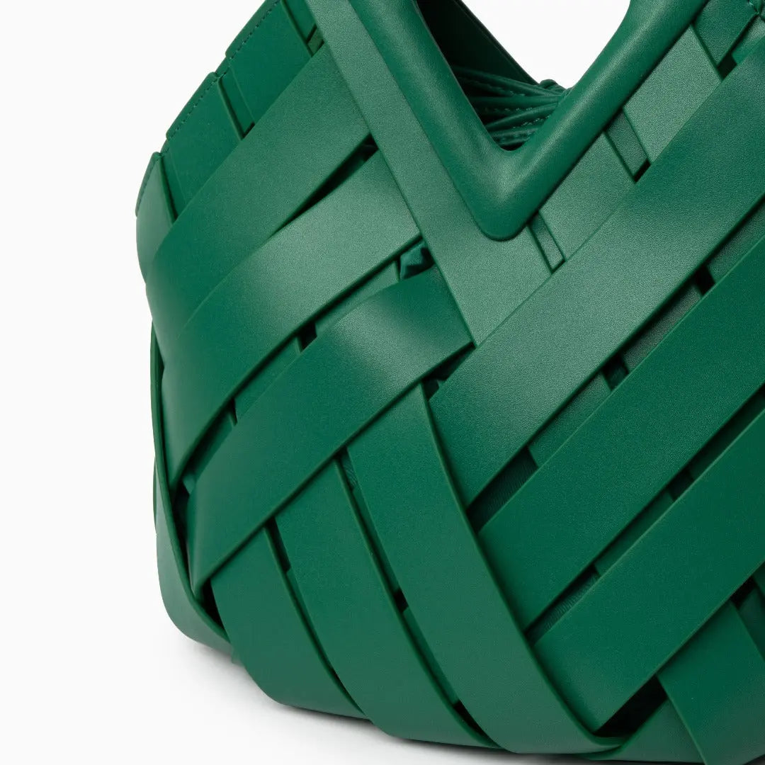 Geflochtene Damenhandtasche aus Rattan Natur