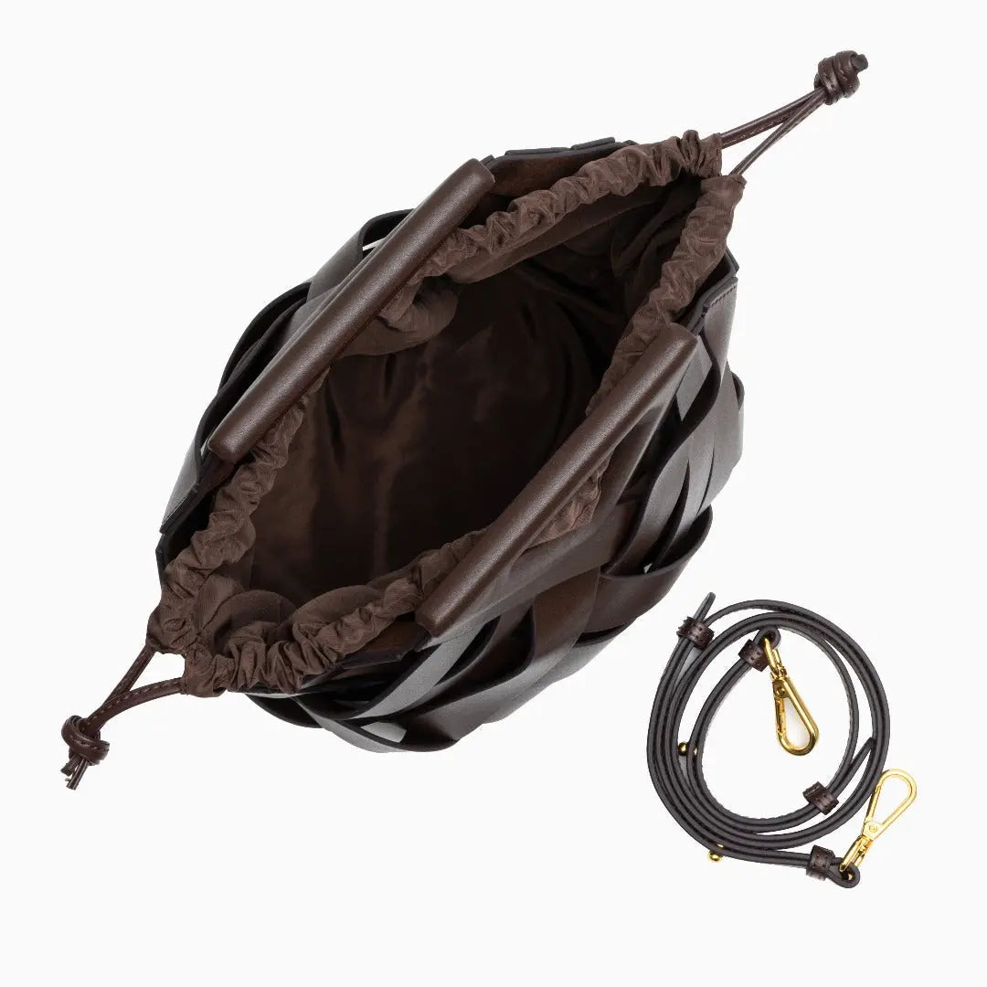 Geflochtene Damenhandtasche aus Rattan Natur