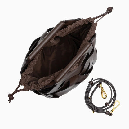 Geflochtene Damenhandtasche aus Rattan Natur