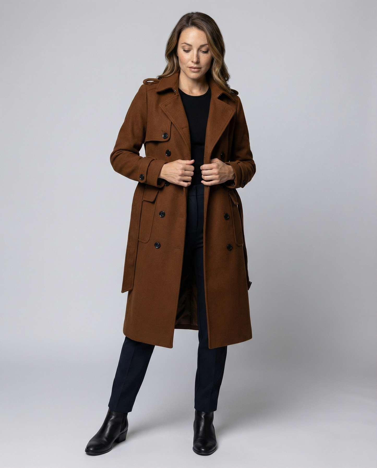 Gefütterte Damen Winterjacke Zeitlos Schwarz - Norvielle