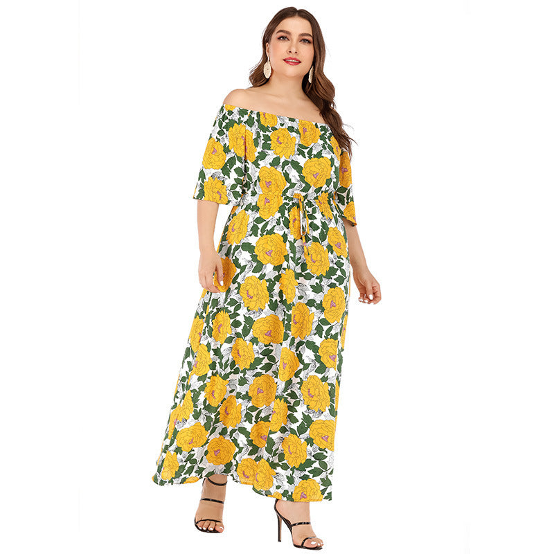 Damen-Boho-Kleid mit Print von Elarova (groß)