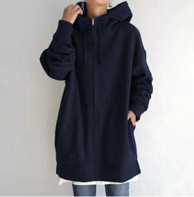 Damen Hoodie mit übergroßen Reißverschluss von Elarova