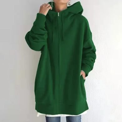 Damen Hoodie mit übergroßen Reißverschluss von Elarova