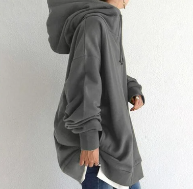 Damen Hoodie Übergroßer Reißverschluss Norvielle - Norvielle