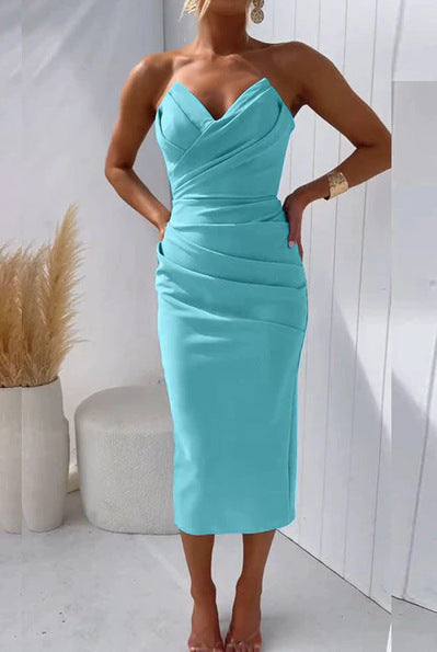 Damen-Sommerkleid von Elarova, ärmellos, mit Schlitz