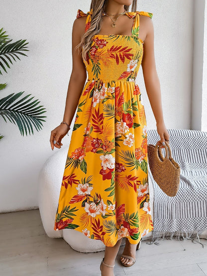 Damen Trägerkleid mit Blumenmuster von Elarova