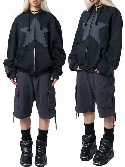 Norvielle Damen Strickjacke Sternenprint