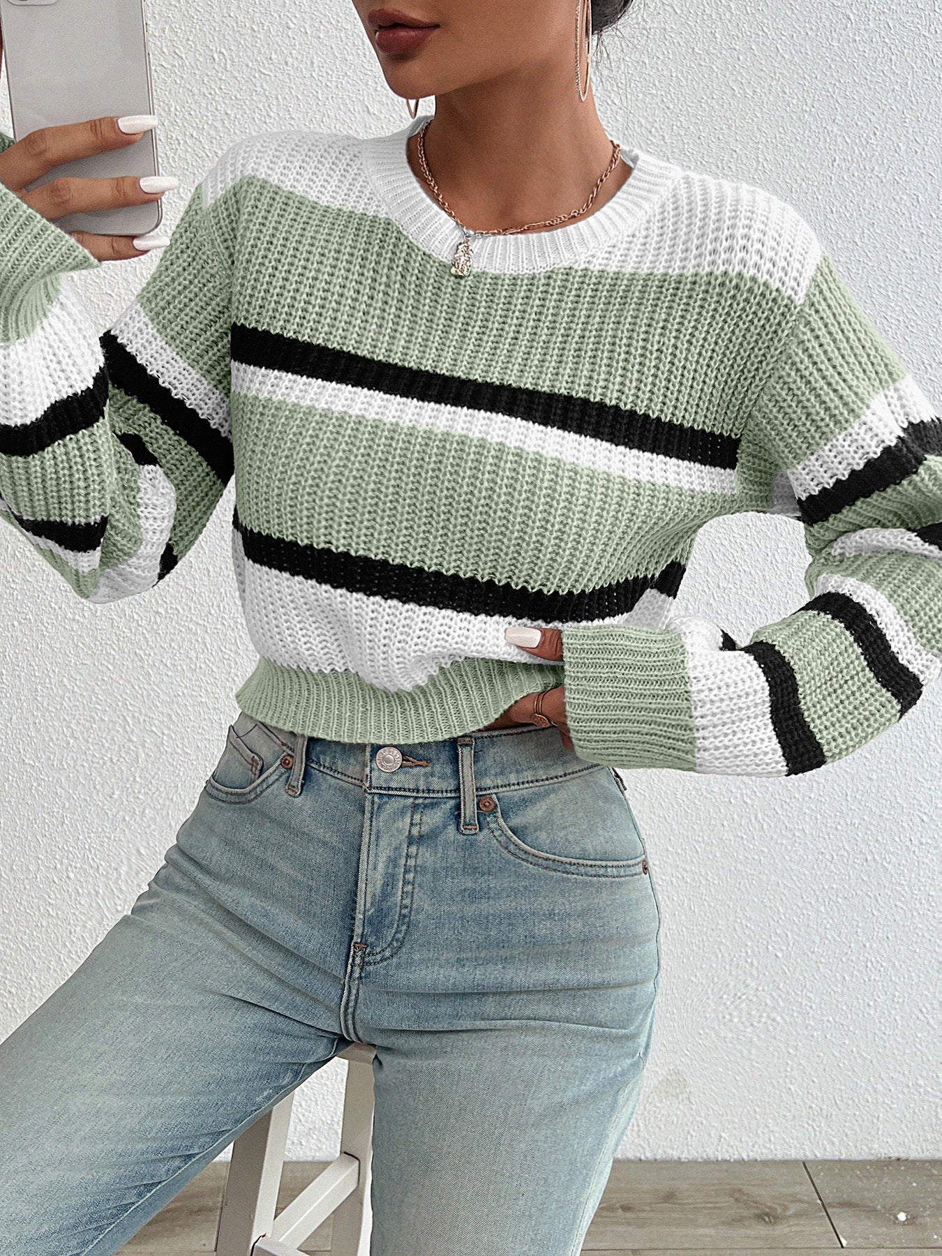 Norvielle Damen Langarm-Pullover