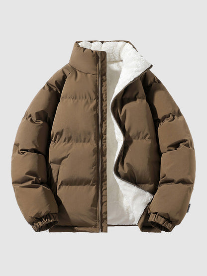 Herren Winterjacke Gepolstert Mit Kapuze Schwarz - Norvielle