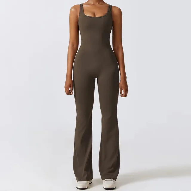 Damen Jumpsuit Racerback Dehnbar Elegant