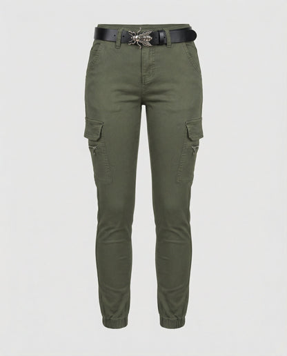 Damen Cargo-Jeans Komfort Baumwolle