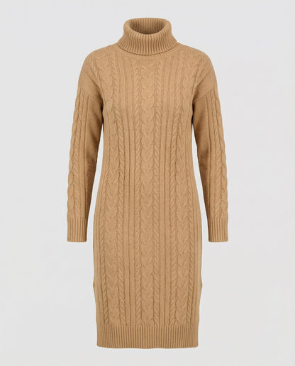 Damen Strickkleid Warm Elegantes Winterkleid