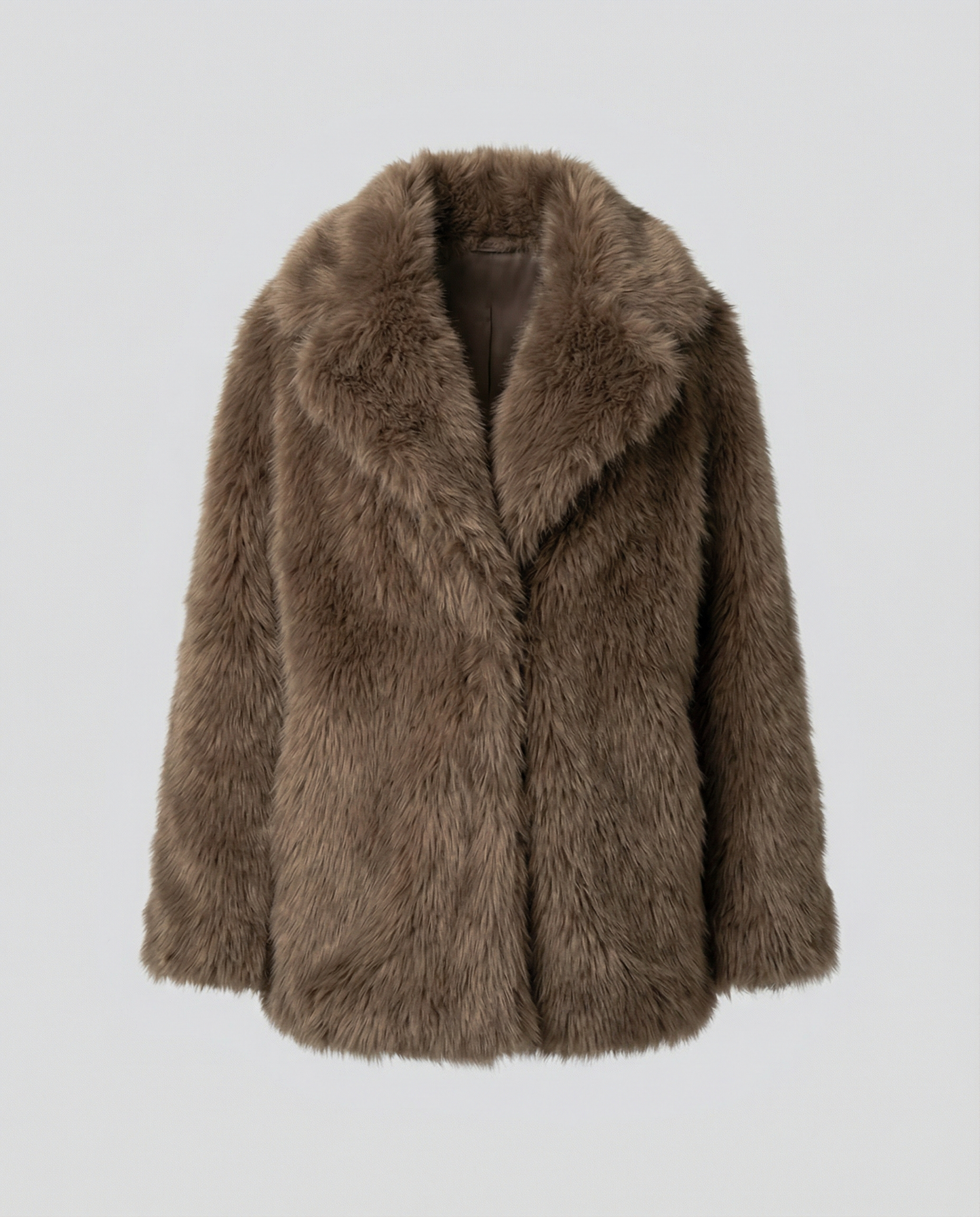 Weiche Kurze Kunstfelljacke Damen Synthetik