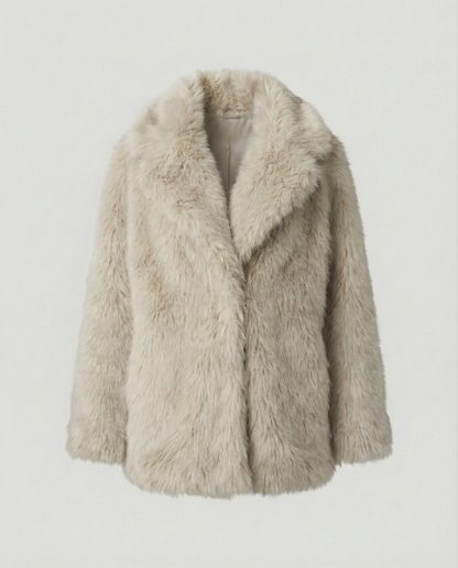 Weiche Kurze Kunstfelljacke Damen Synthetik