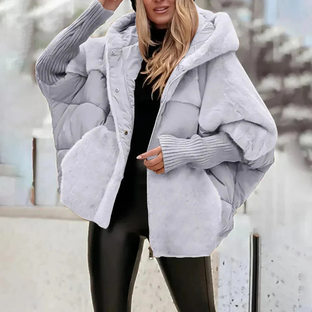 Damen Winterjacke Übergröße Warme Pufferjacke Mit Kapuze