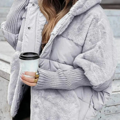 Damen Winterjacke Übergröße Warme Pufferjacke Mit Kapuze