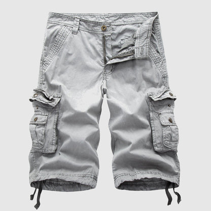 Herren Cargo Shorts Vintage-Stil Mehrere Taschen