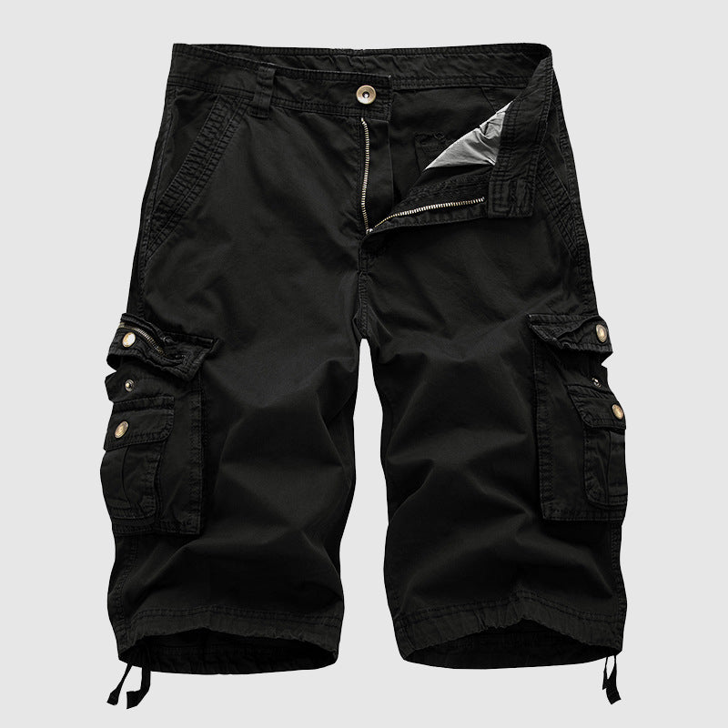 Herren Cargo Shorts Vintage-Stil Mehrere Taschen