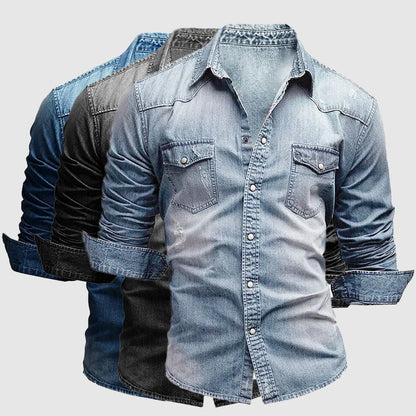 Damen Denim-Hemd Lässig