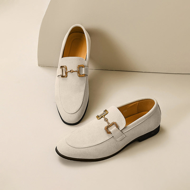 Elegante Herren Loafer Goldene Schnalle Klassischer Komfort