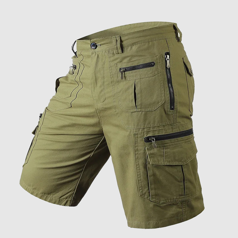Herren Cargo-Shorts Reißverschluss Tasche Utility-Style Beinlinge