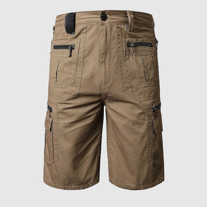 Herren Cargo-Shorts Reißverschluss Tasche Utility-Style Beinlinge