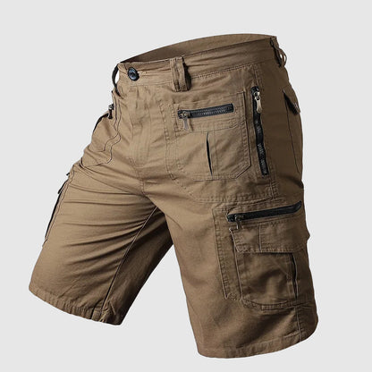 Herren Cargo-Shorts Reißverschluss Tasche Utility-Style Beinlinge