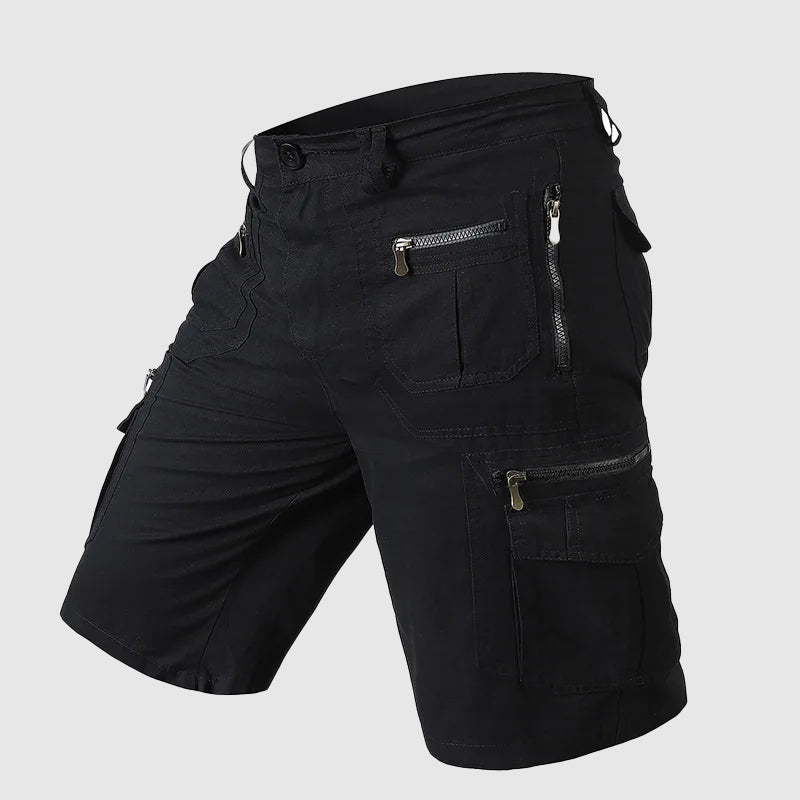 Herren Cargo-Shorts Reißverschluss Tasche Utility-Style Beinlinge
