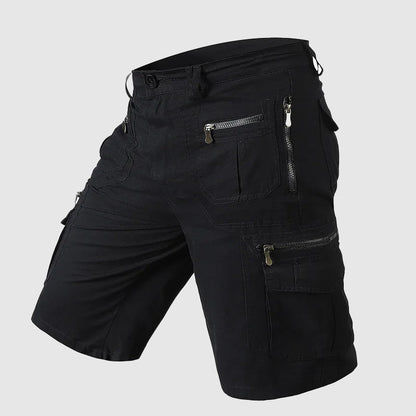Herren Cargo-Shorts Reißverschluss Tasche Utility-Style Beinlinge