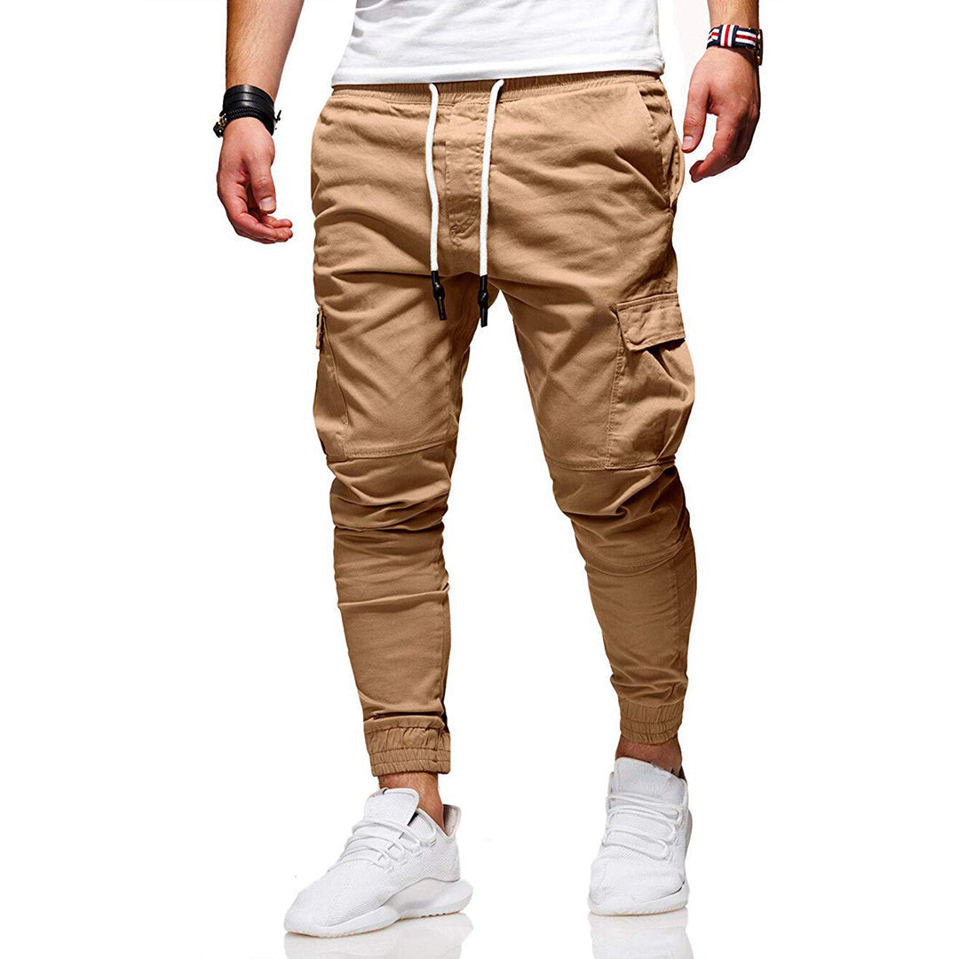 Herren Joggerhose Slim Fit Baumwolle Schwarz - Norvielle