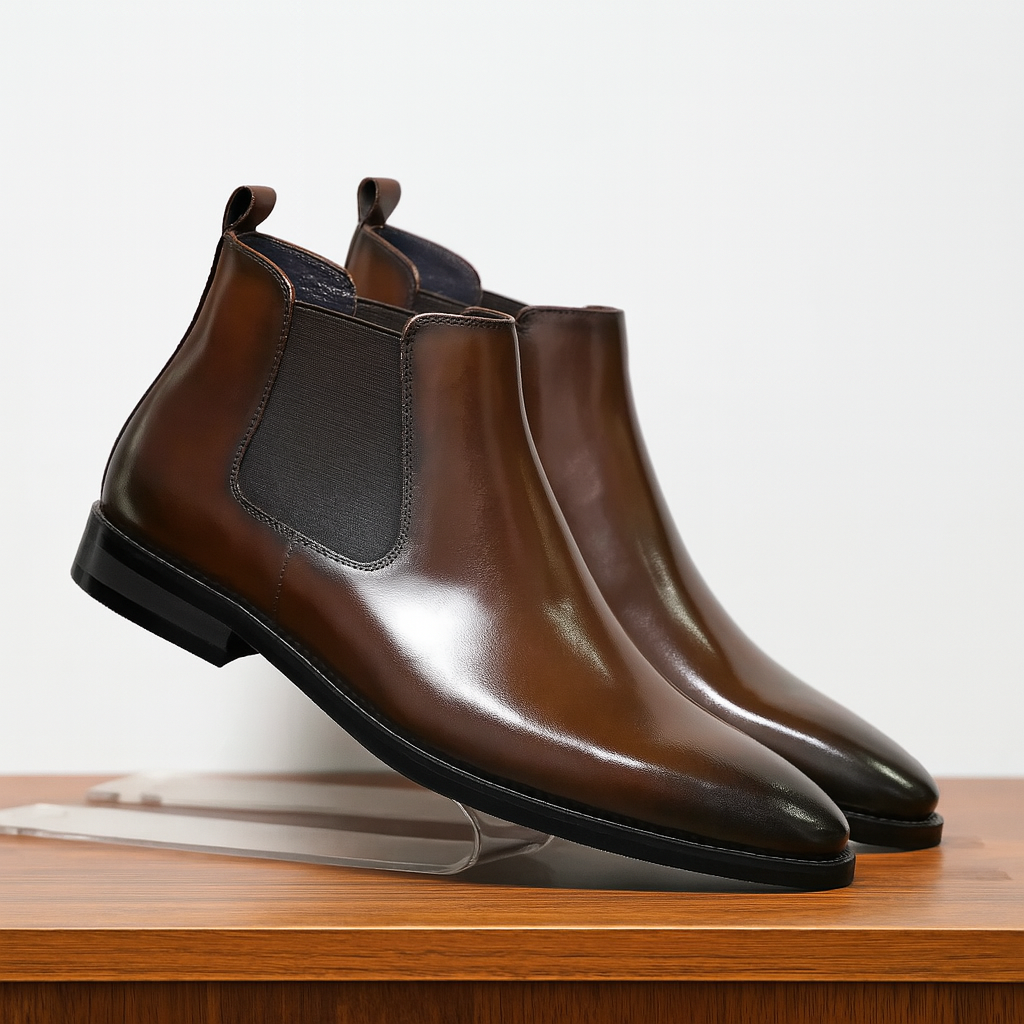 Herren Stiefeletten Schlanke Form Seitlichefer Einstieg