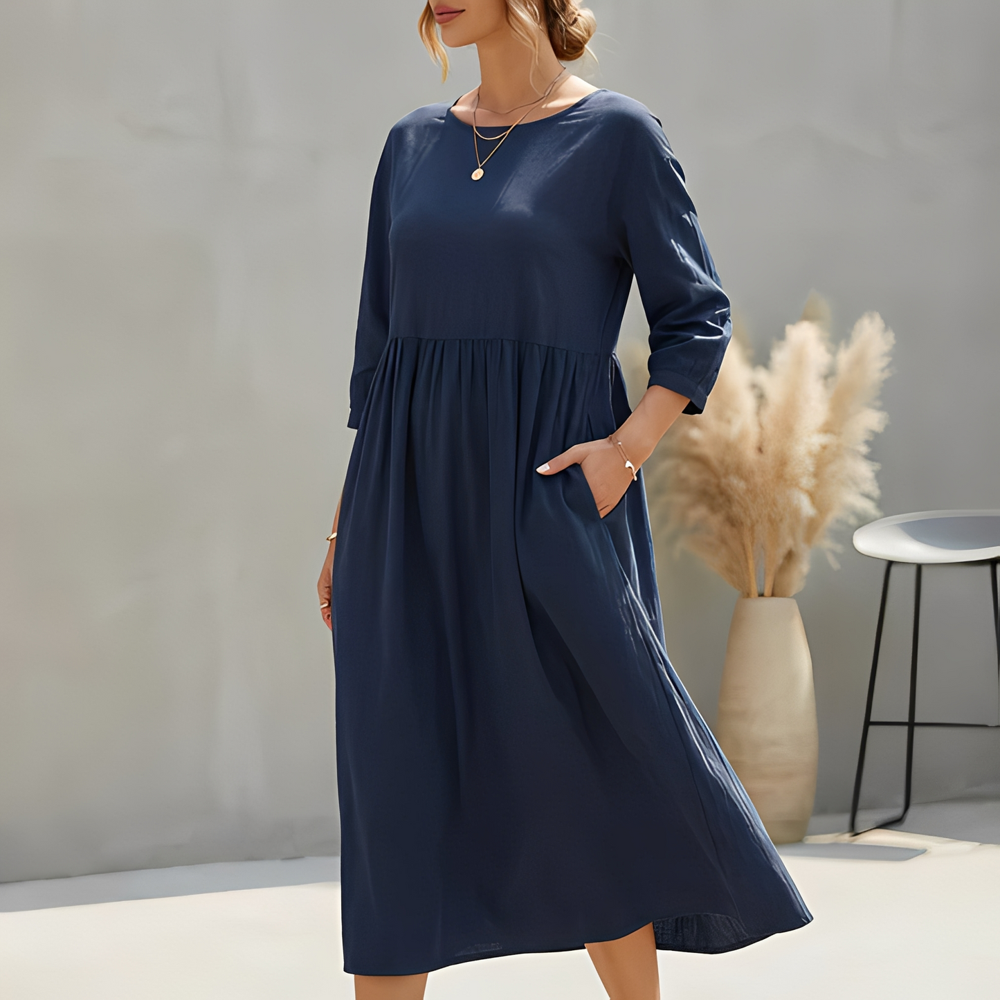 Agatine Damen Sommerkleid Leicht Modern