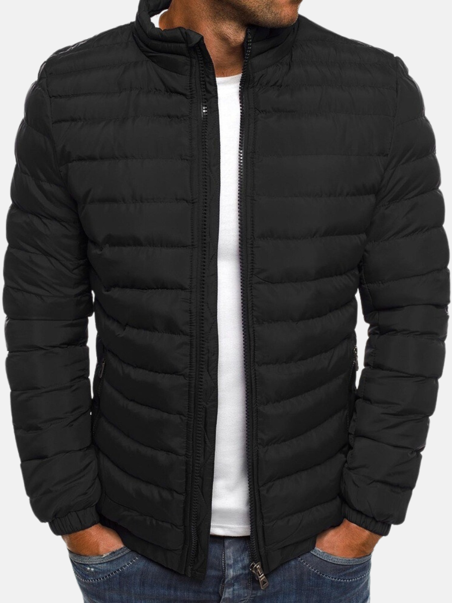 Herren Daunenjacke Leichte Gesteppte Schwarz - Norvielle