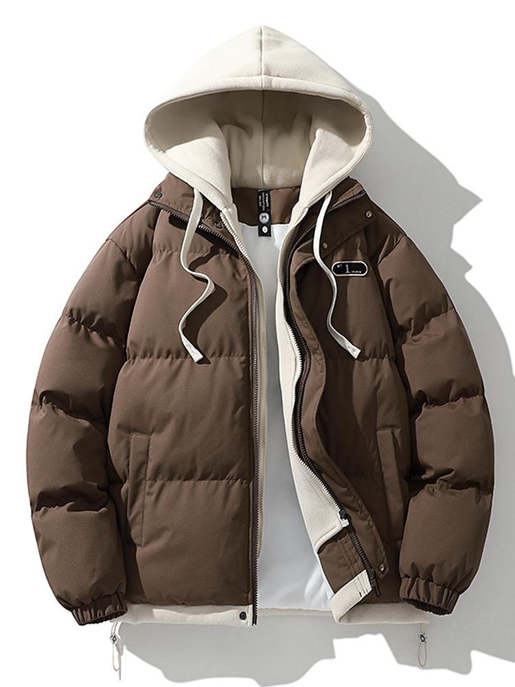 Herren Daunenjacke Warme Winterjacke Mit Kapuze - Norvielle
